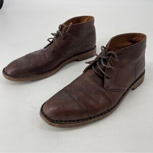 Frye Men’s Chukka Brown Leather Ankle Boots Shoes Size 9.5